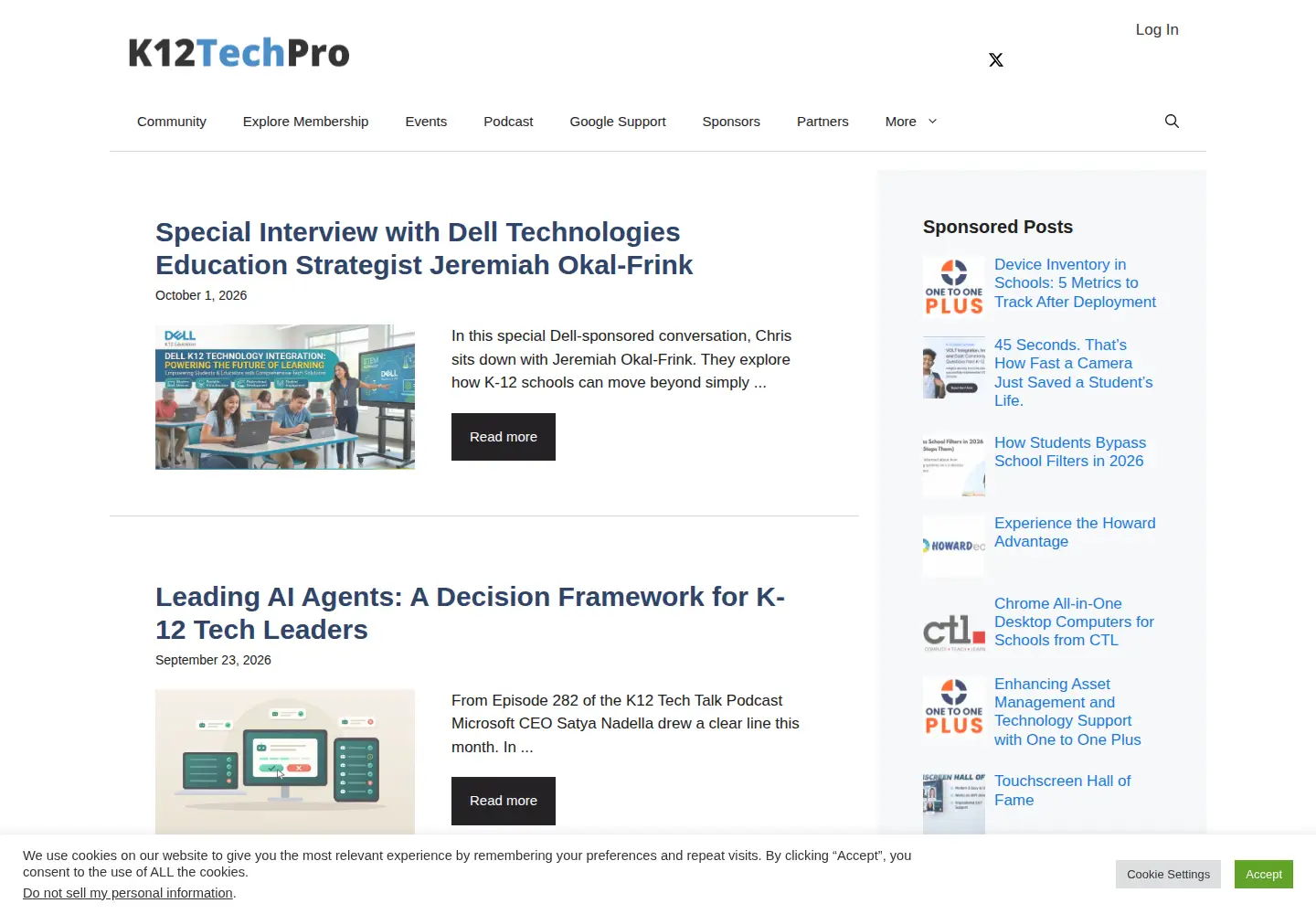 Screenshot of k12techpro.com