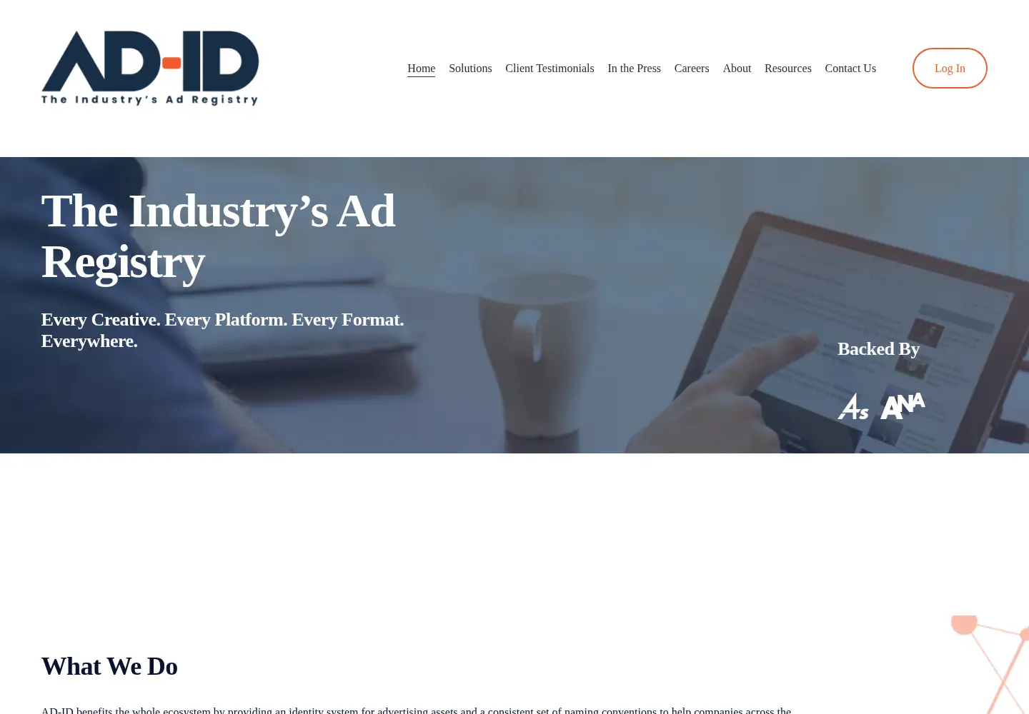Screenshot of ad-id.org