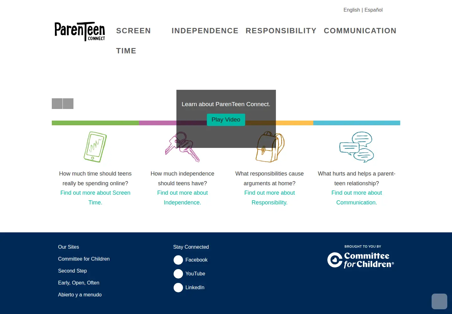 Screenshot of parenteenconnect.org