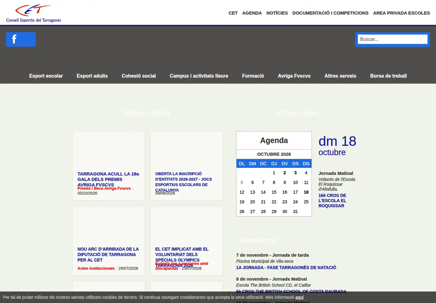 Screenshot of cetarragones.cat