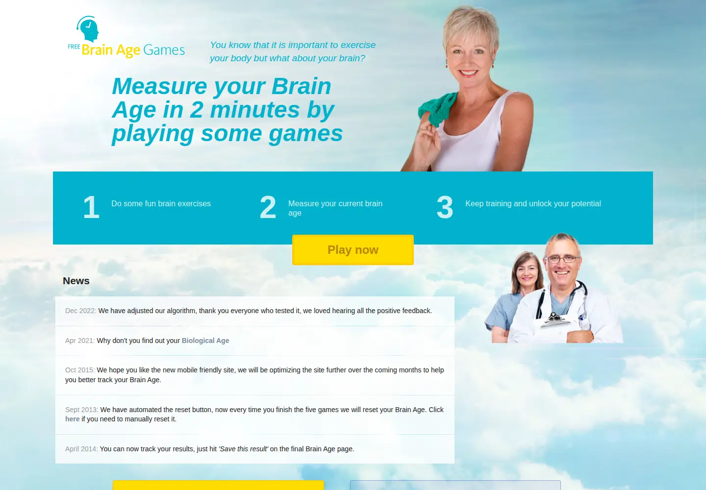 Screenshot of freebrainagegames.com