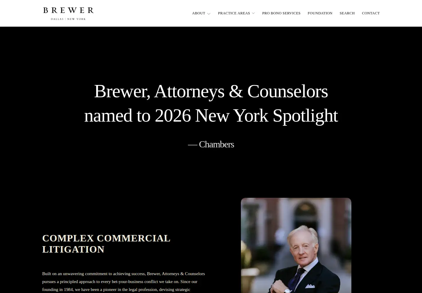 Screenshot of brewerattorneys.com