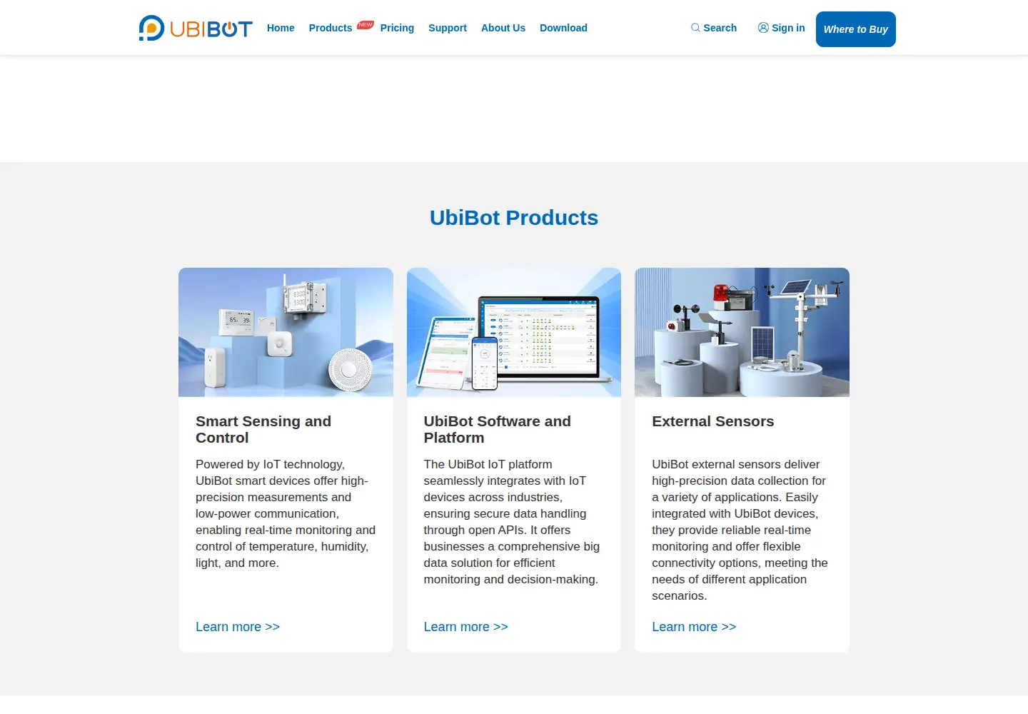 Screenshot of ubibot.com