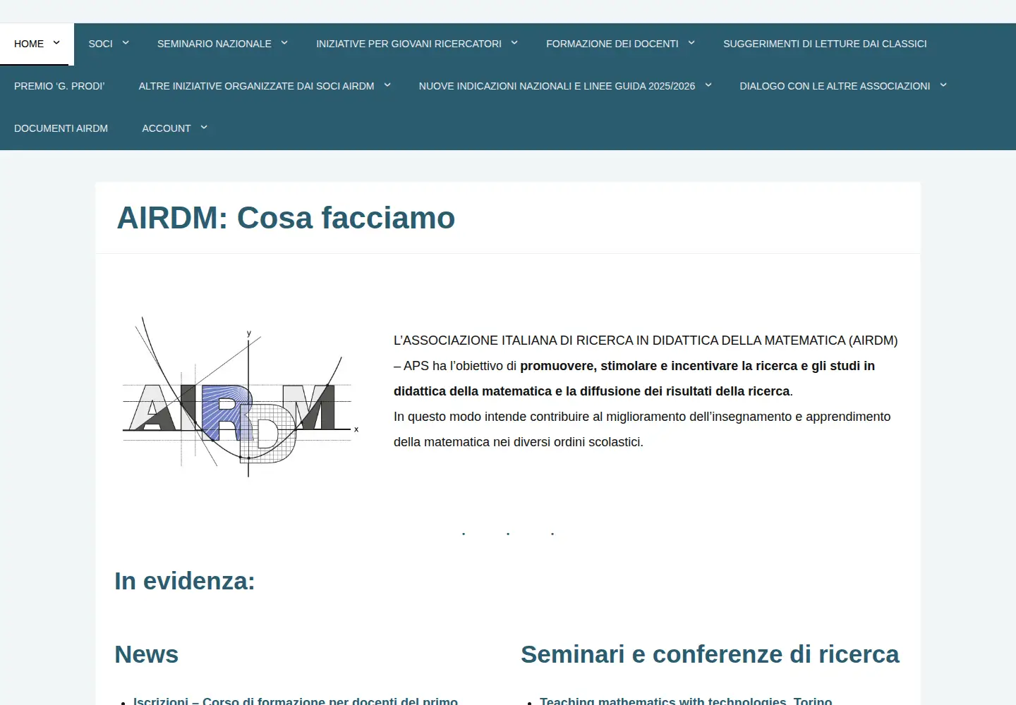 Captured homepage of airdm.org in the current scan