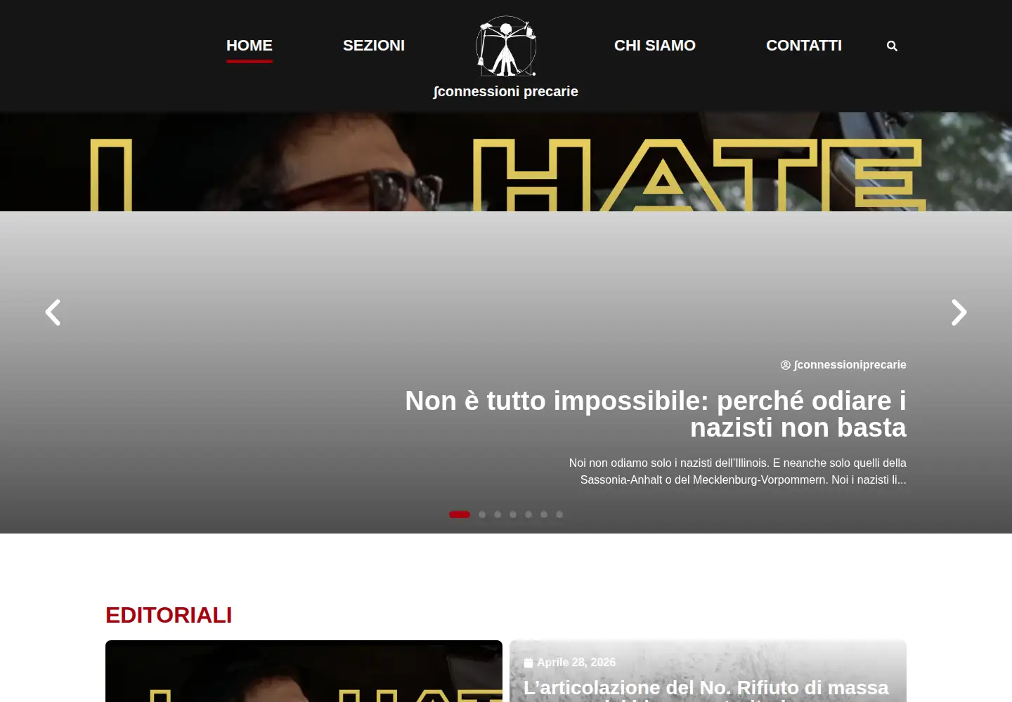Screenshot of connessioniprecarie.org