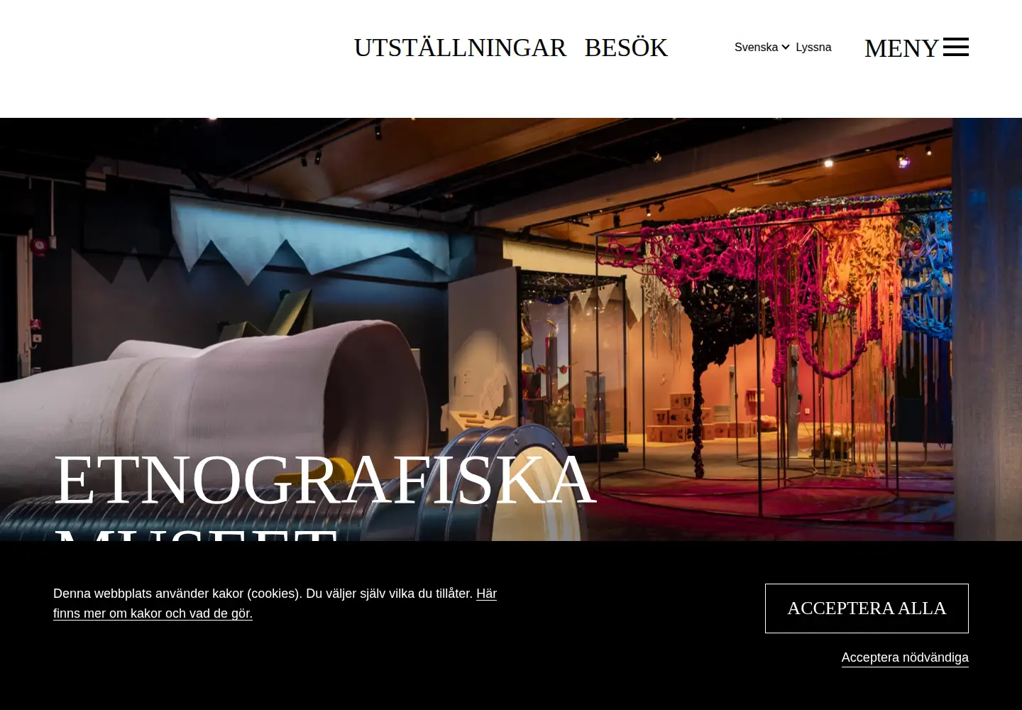 Screenshot of etnografiskamuseet.se