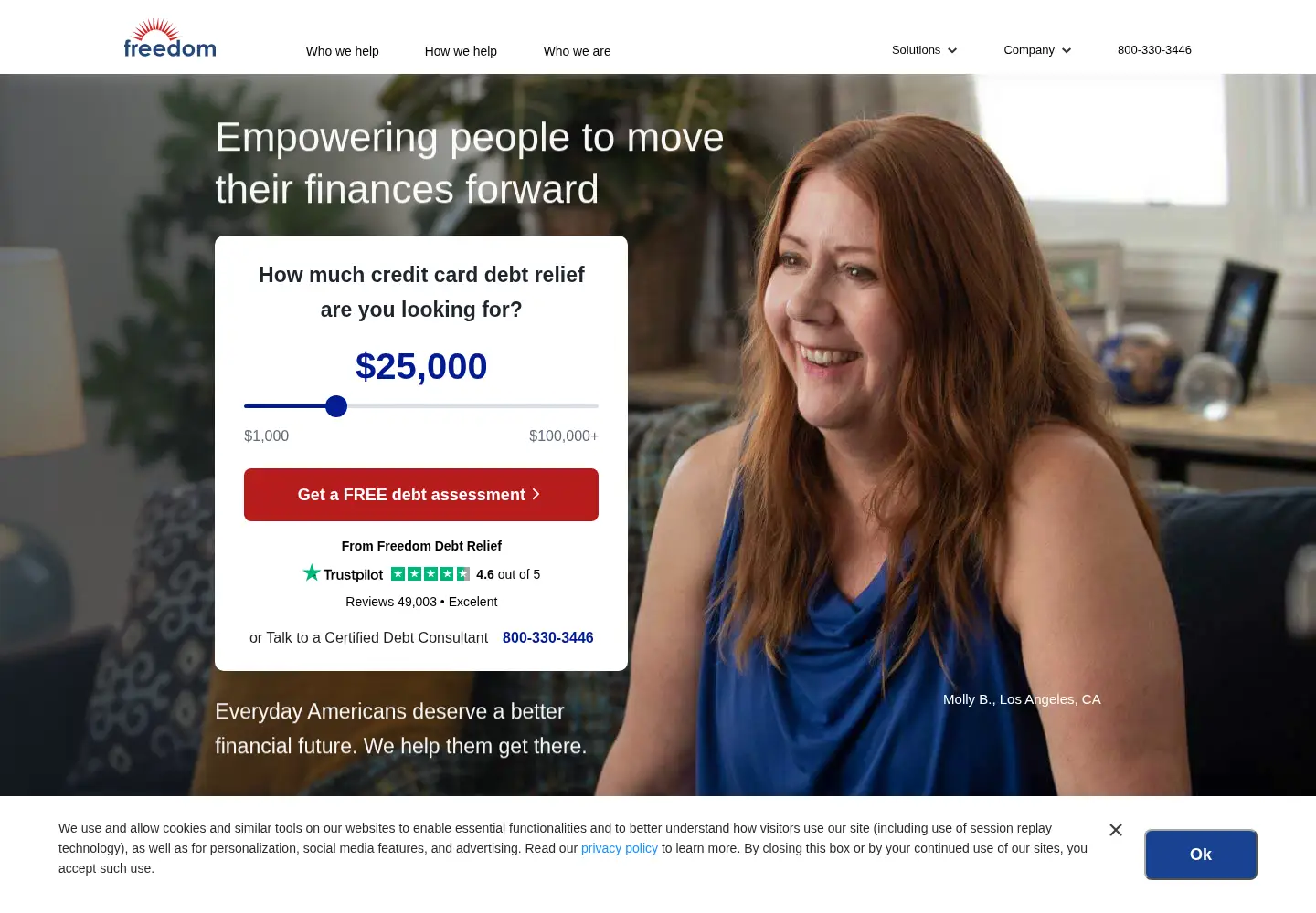 Screenshot of freedomfinancialnetwork.com