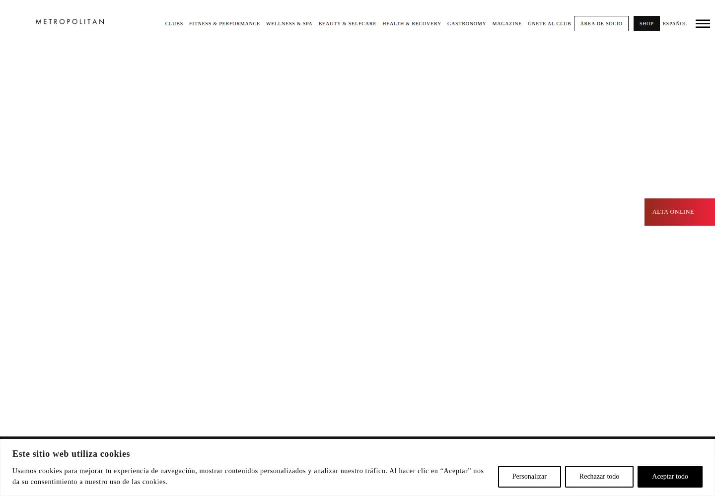 Screenshot of clubmetropolitan.com