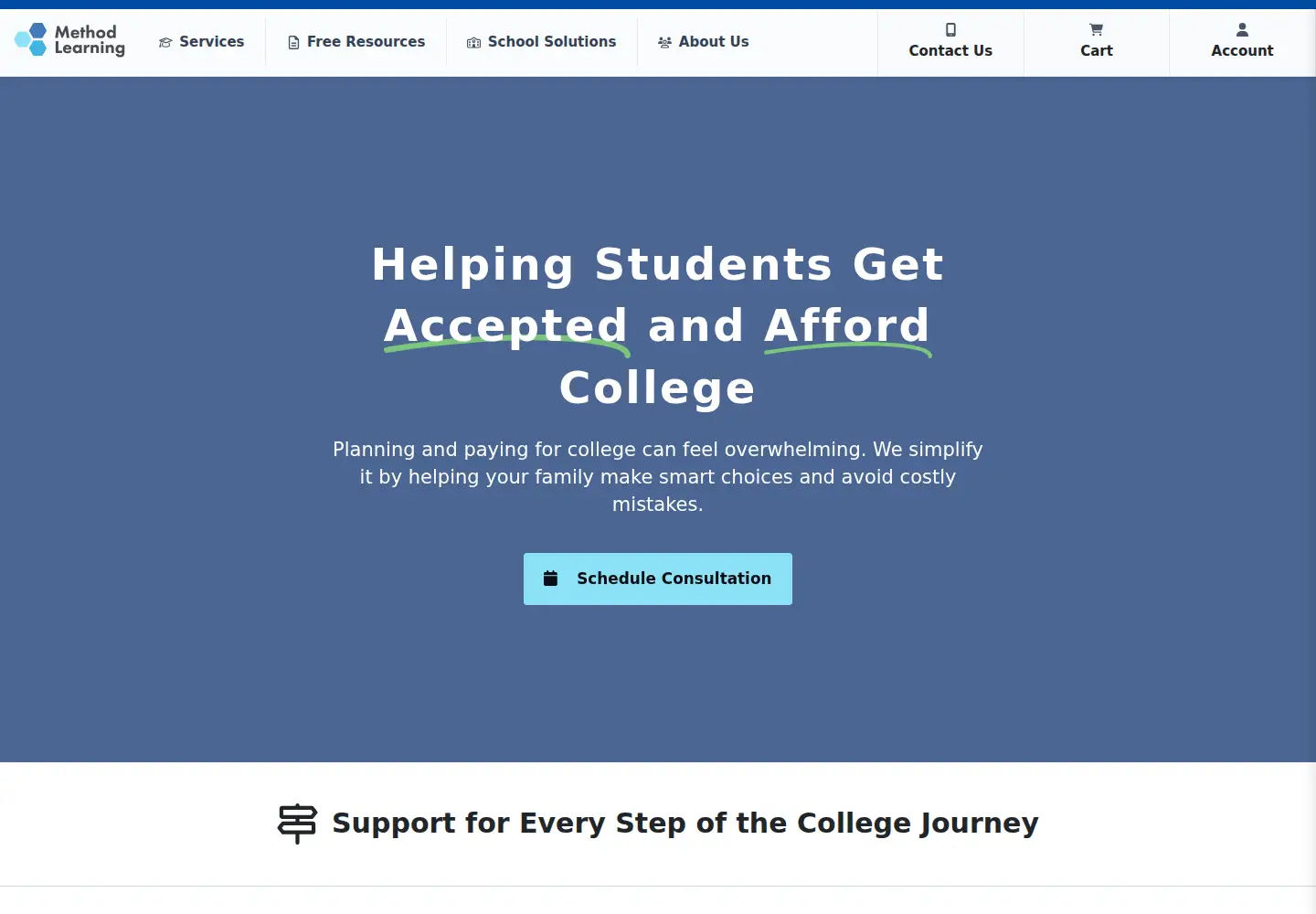 Screenshot of methodtestprep.com