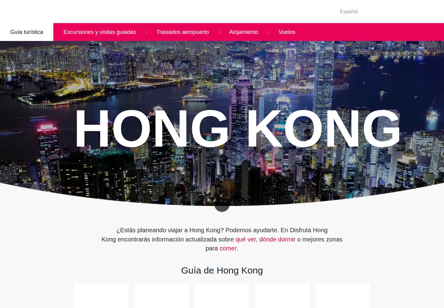 Screenshot of disfrutahongkong.com