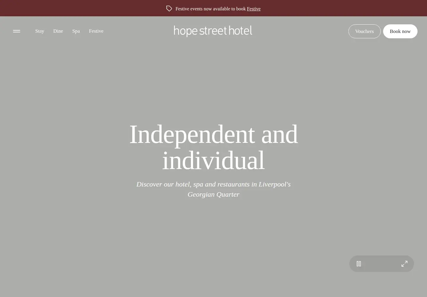 Screenshot of hopestreethotel.co.uk