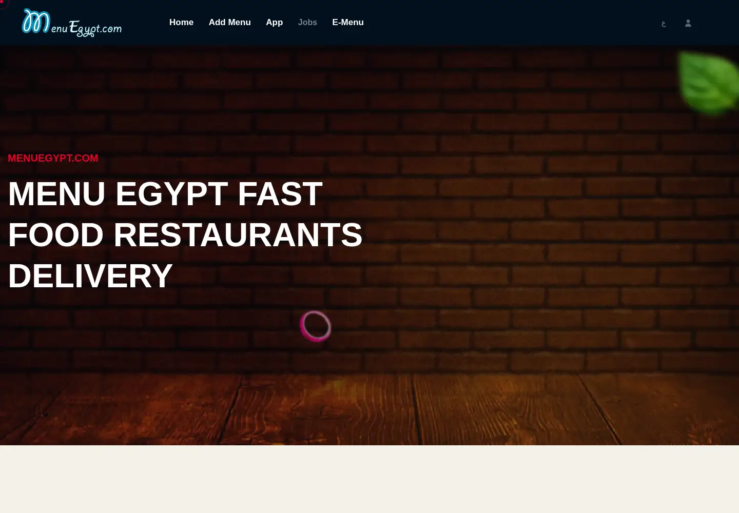 Screenshot of menuegypt.com