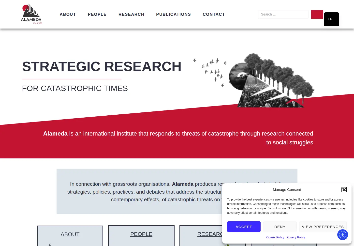 Screenshot of alameda.institute