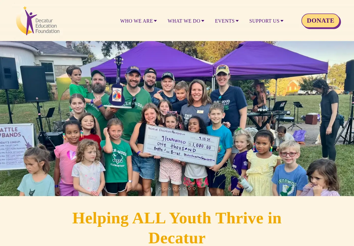 Screenshot of decatureducationfoundation.org