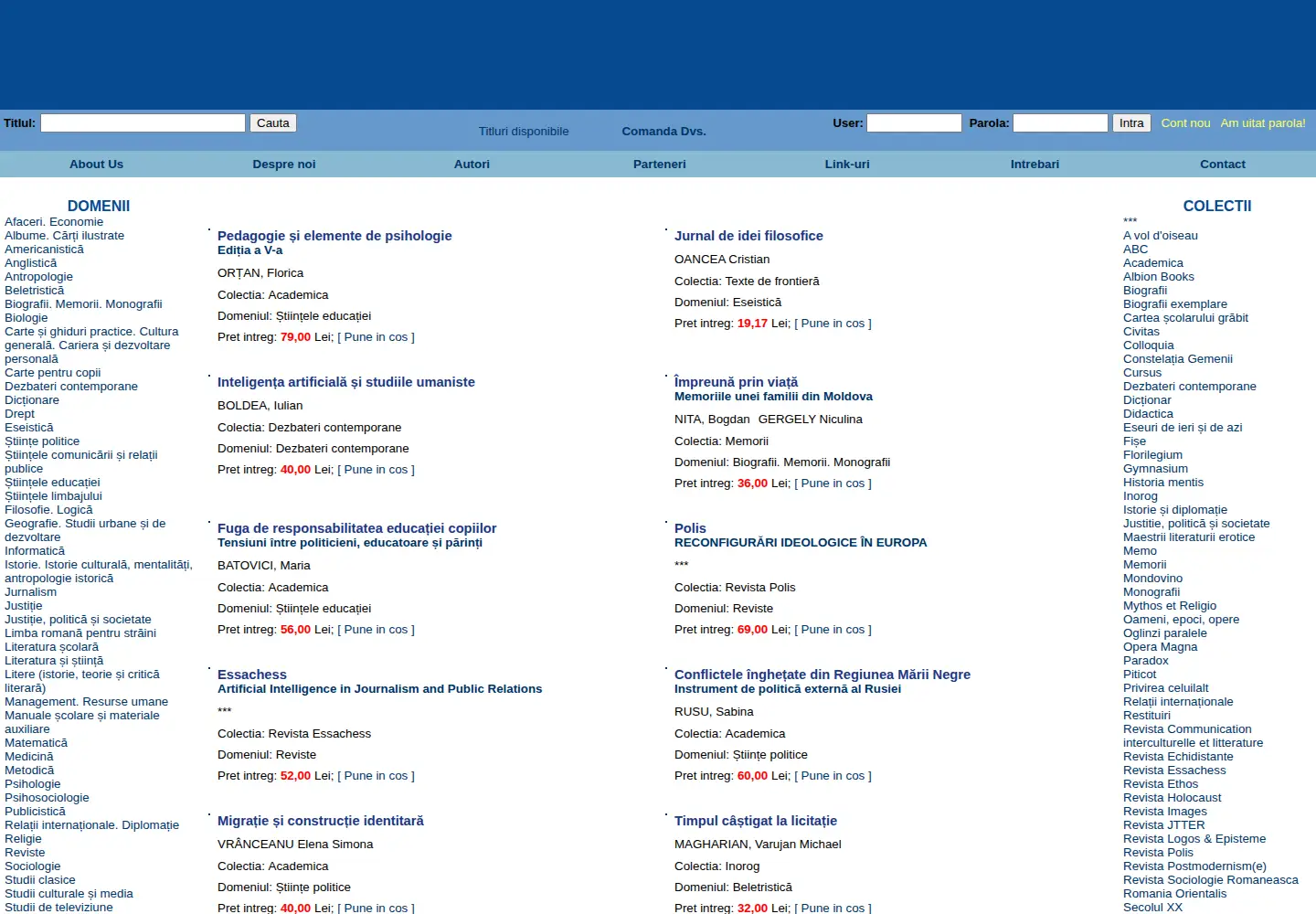 Captured homepage of euroinst.ro in the current scan