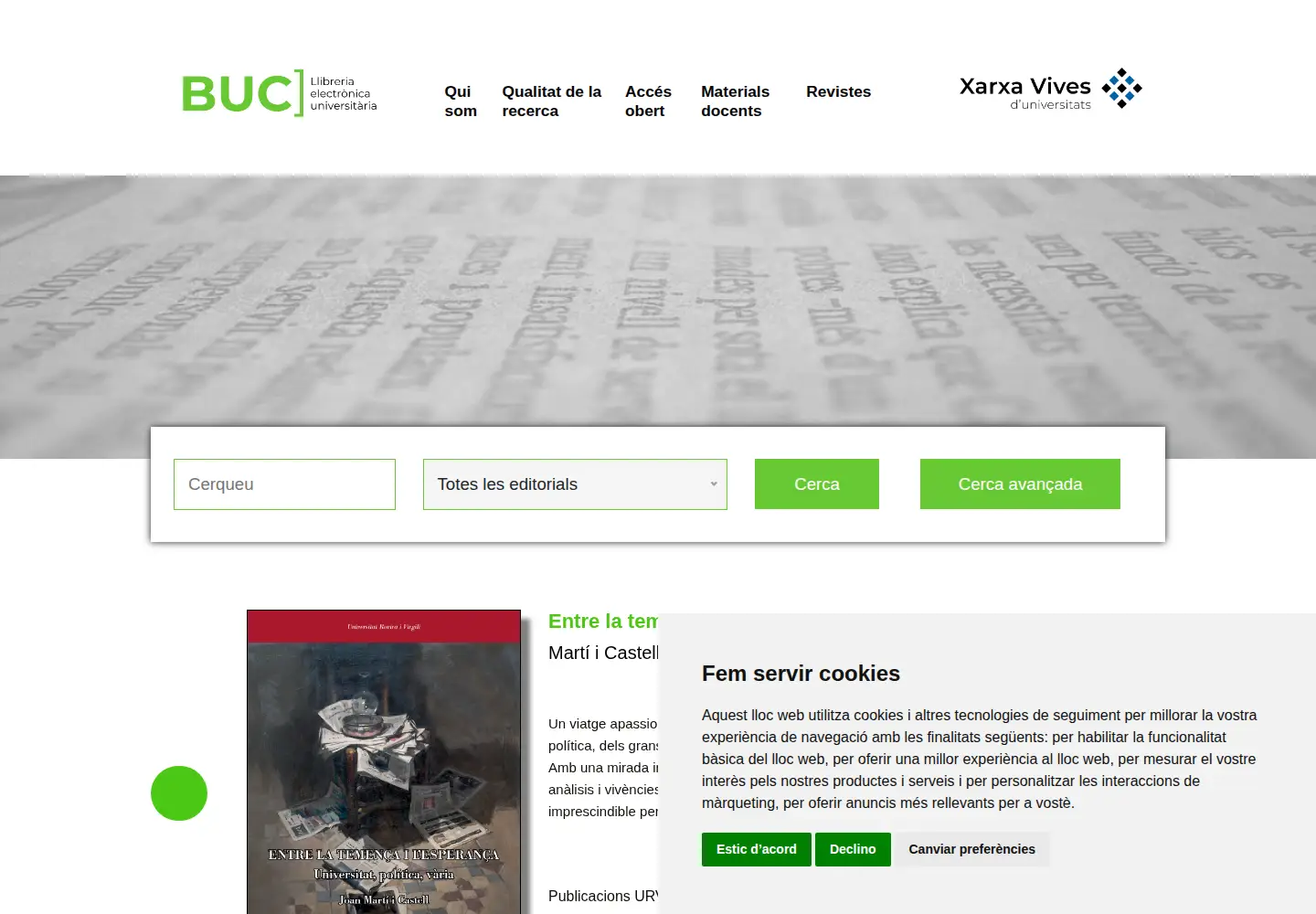 Captured homepage of e-buc.com in the current scan