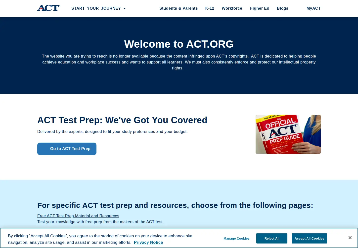 Screenshot of crackact.com