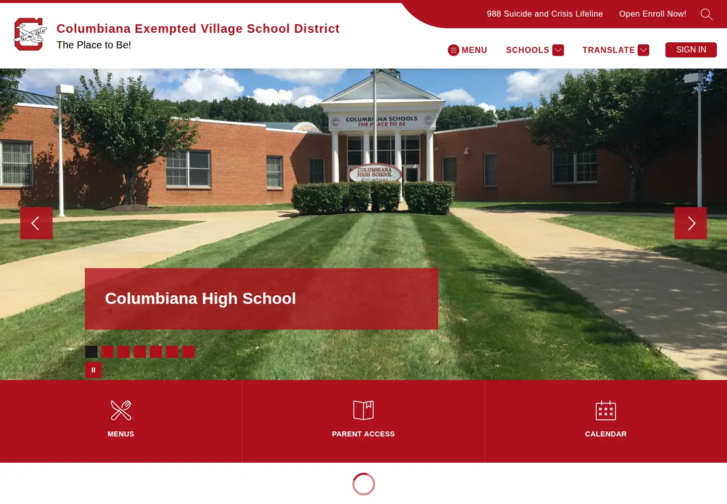 Screenshot of columbiana.k12.oh.us