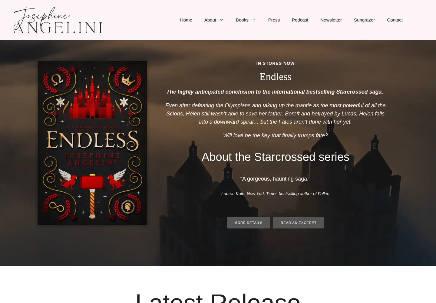 Screenshot of josephineangelini.com