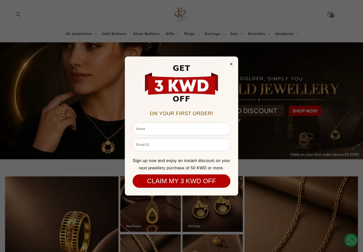 Screenshot of fkjewellers.com