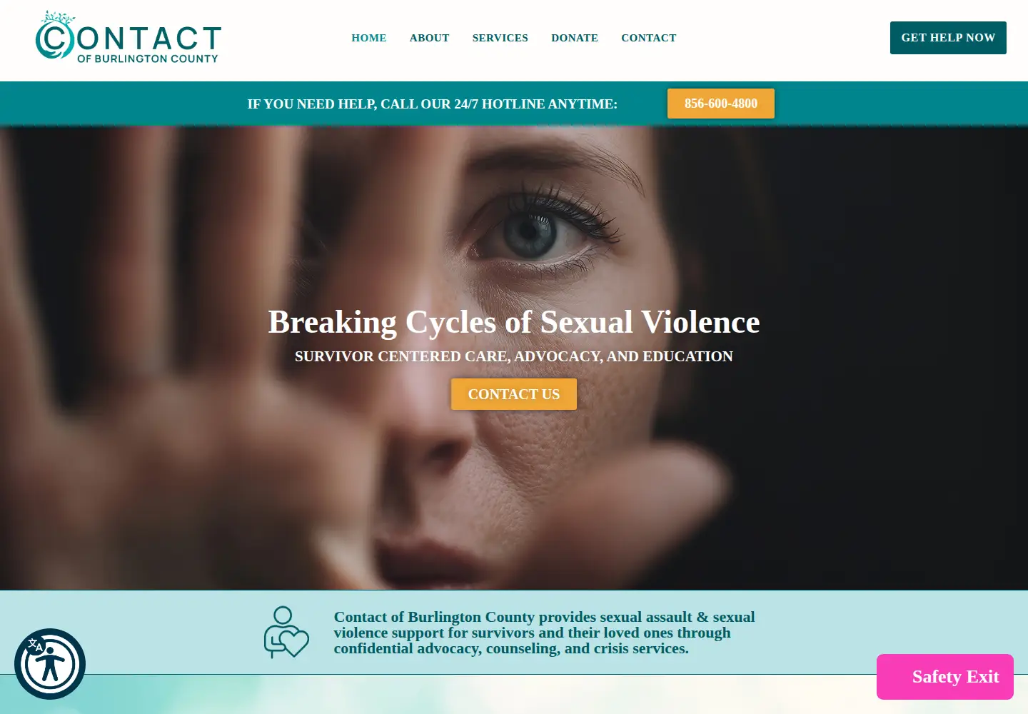 Screenshot of contactburlco.org