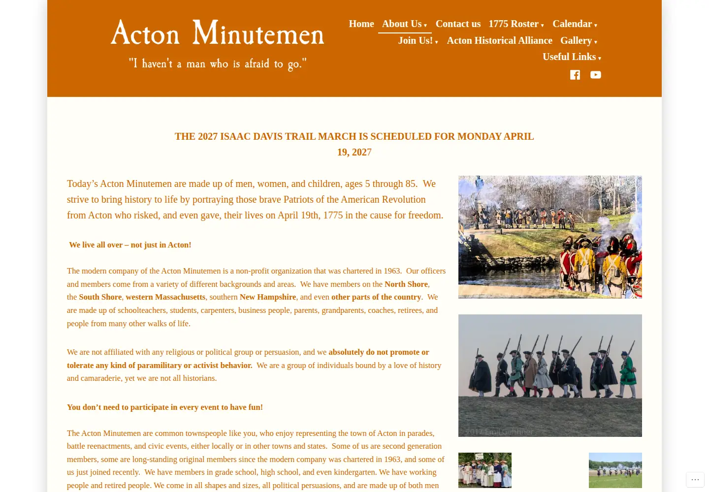 Screenshot of actonminutemen.org