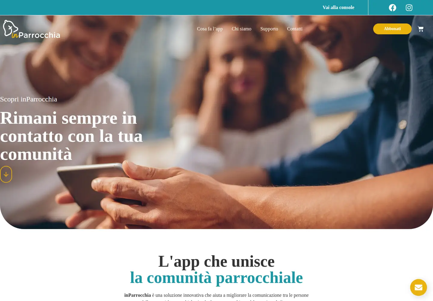 Screenshot of inparrocchia.com