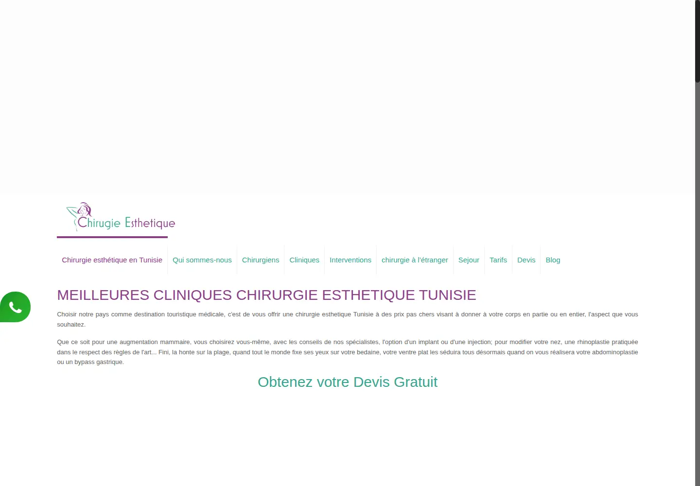 Screenshot of chirurgienne-esthetique.info