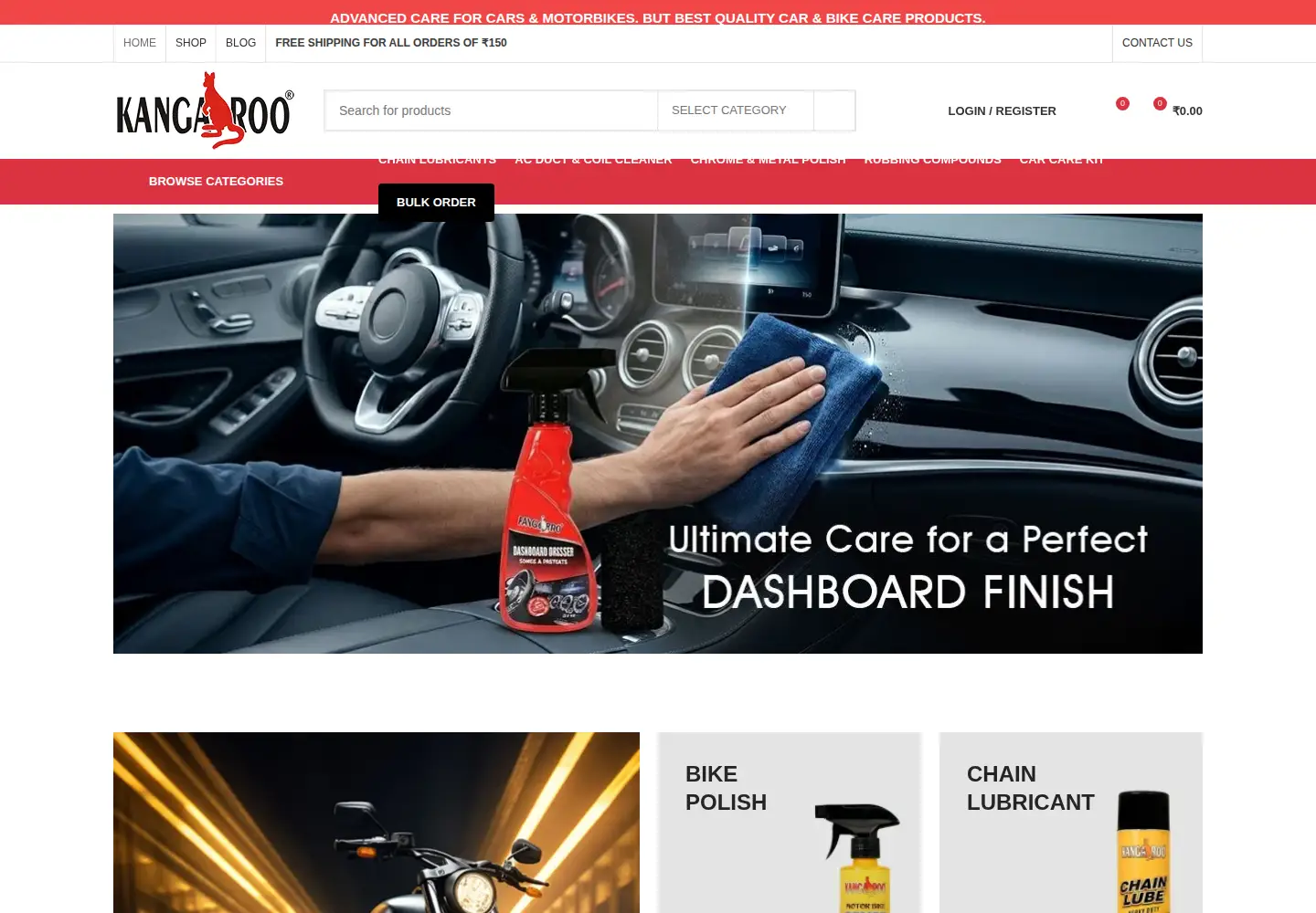 Captured homepage of kangarooautocare.com in the current scan