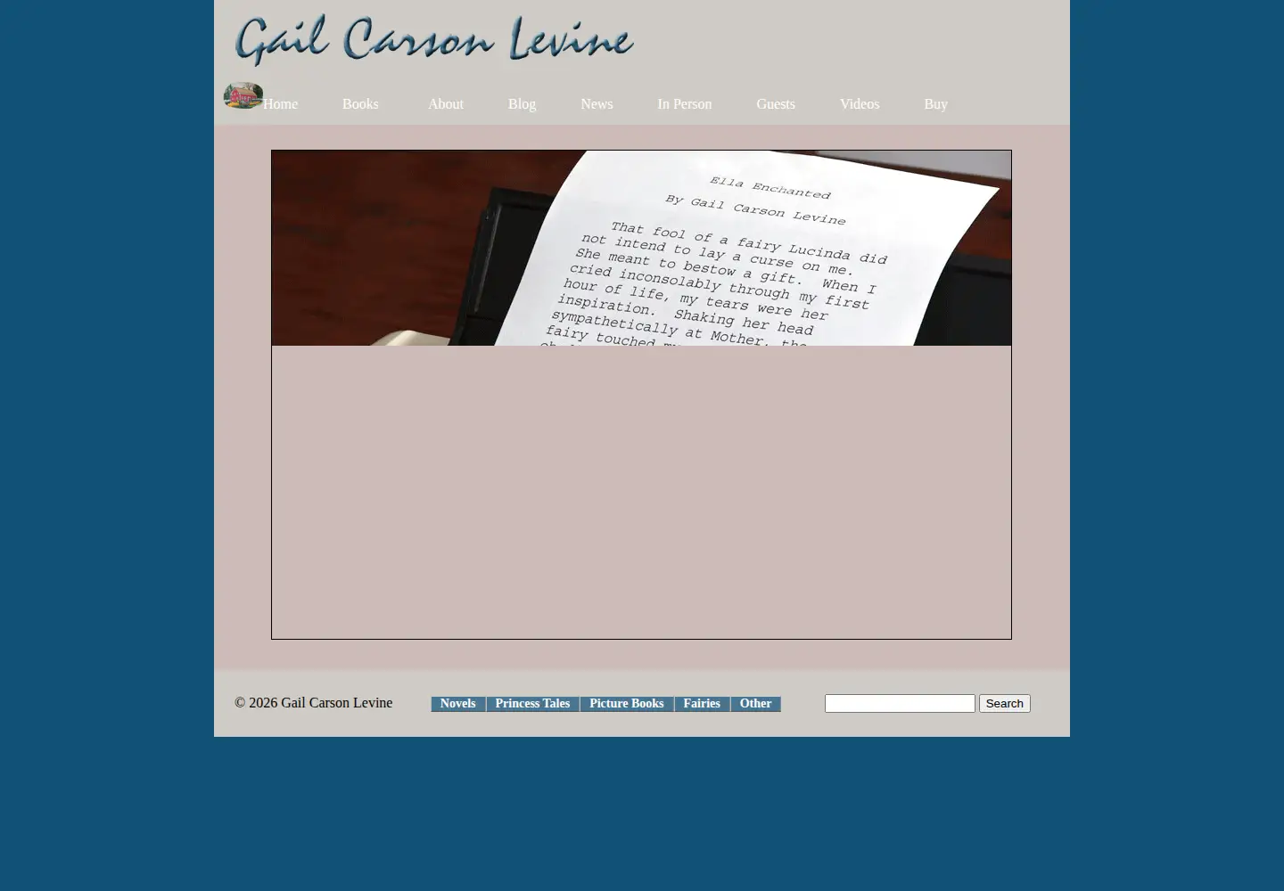 Screenshot of gailcarsonlevine.com