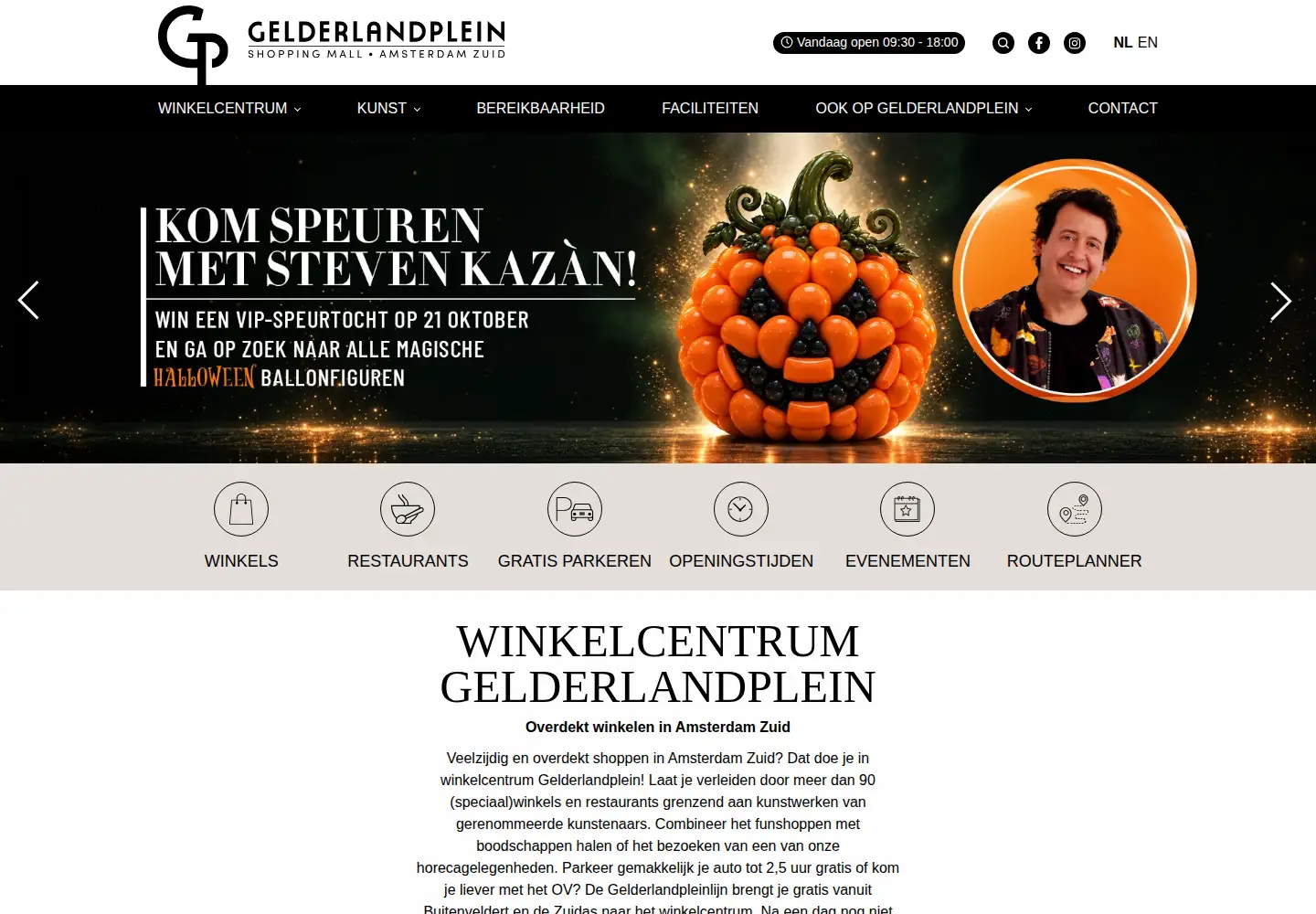 Captured homepage of gelderlandplein.nl in the current scan