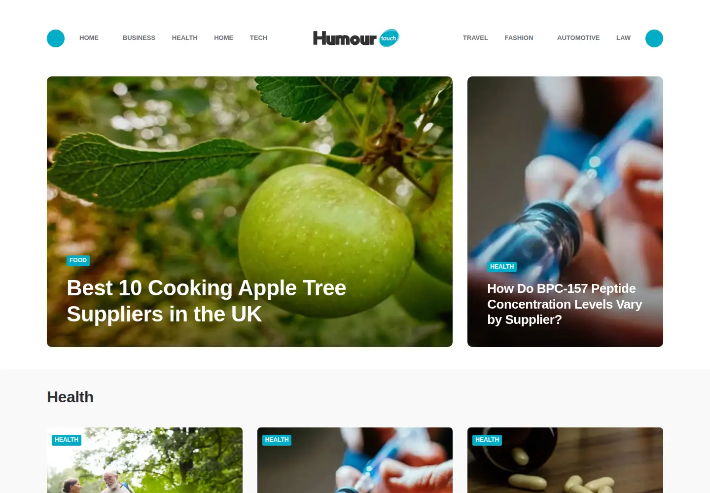 Screenshot of humourtouch.com