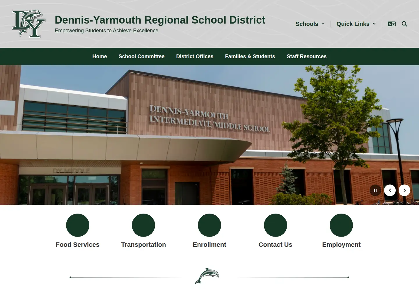 Screenshot of dy-regional.k12.ma.us