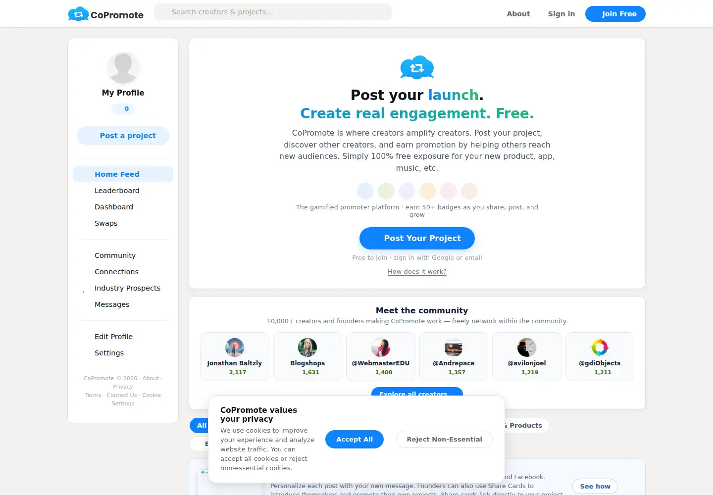 Screenshot of copromote.com