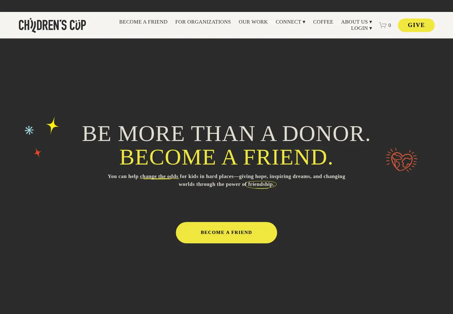 Screenshot of childrenscup.org