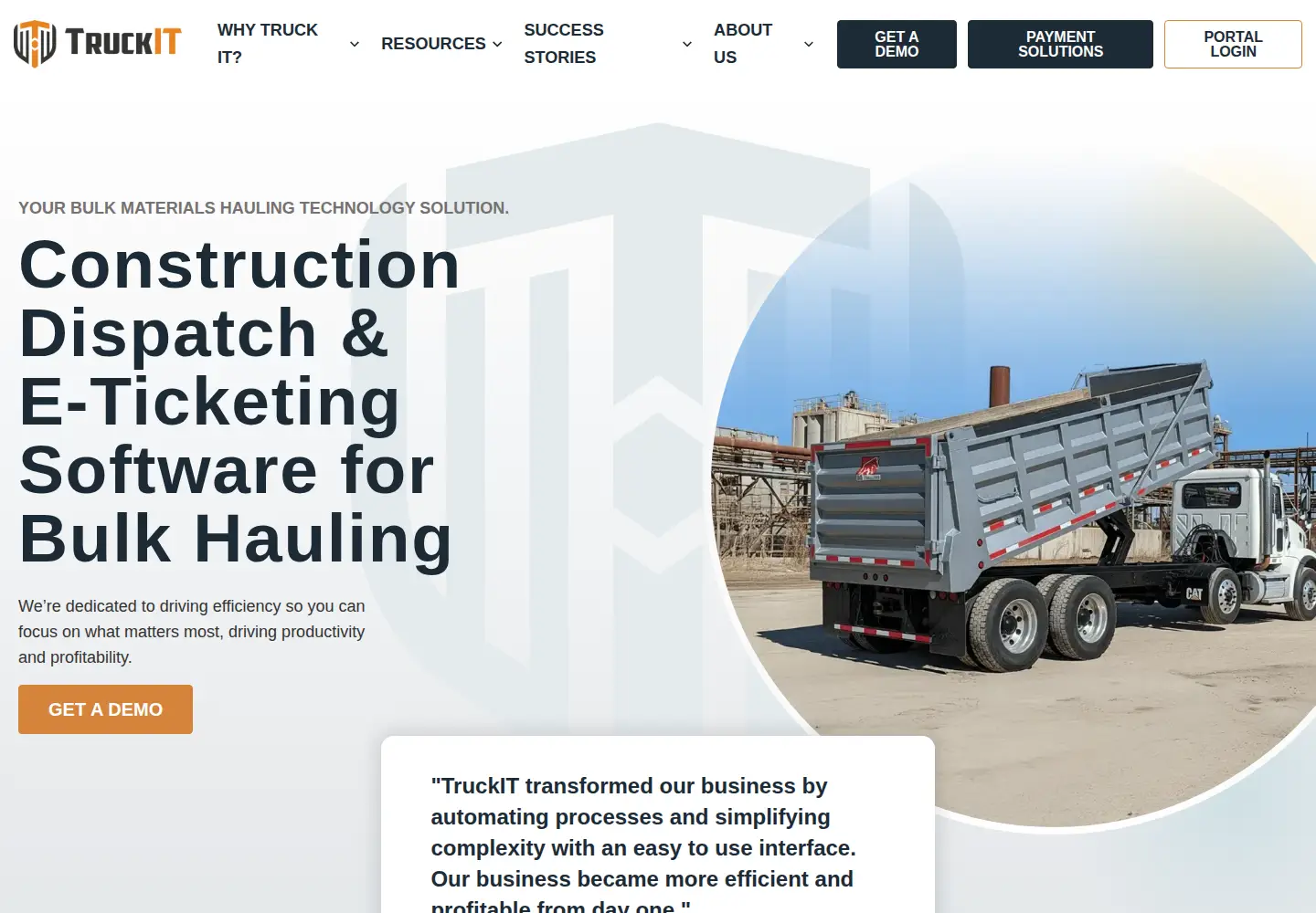 Screenshot of truckit.com