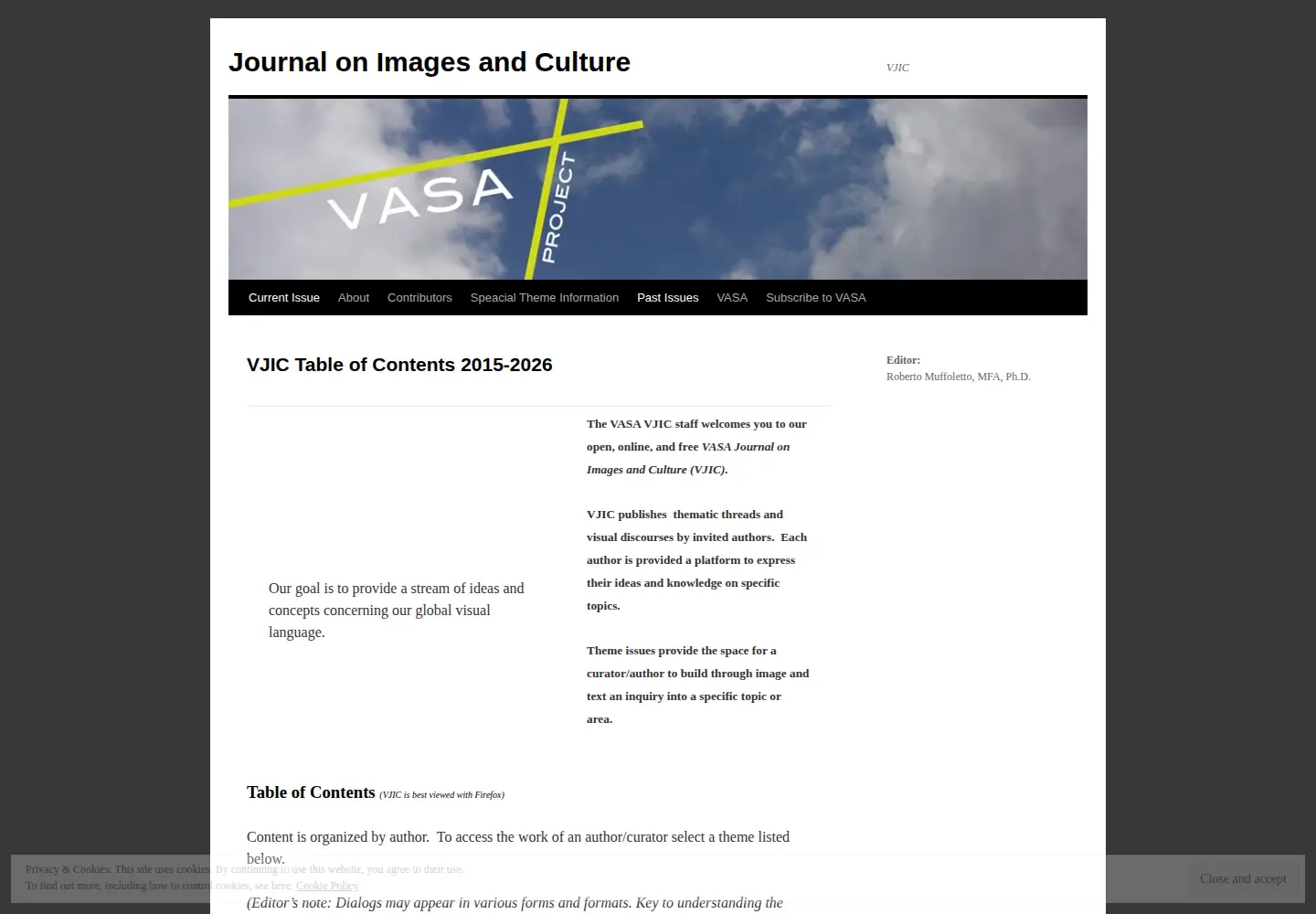 Screenshot of vjic.org