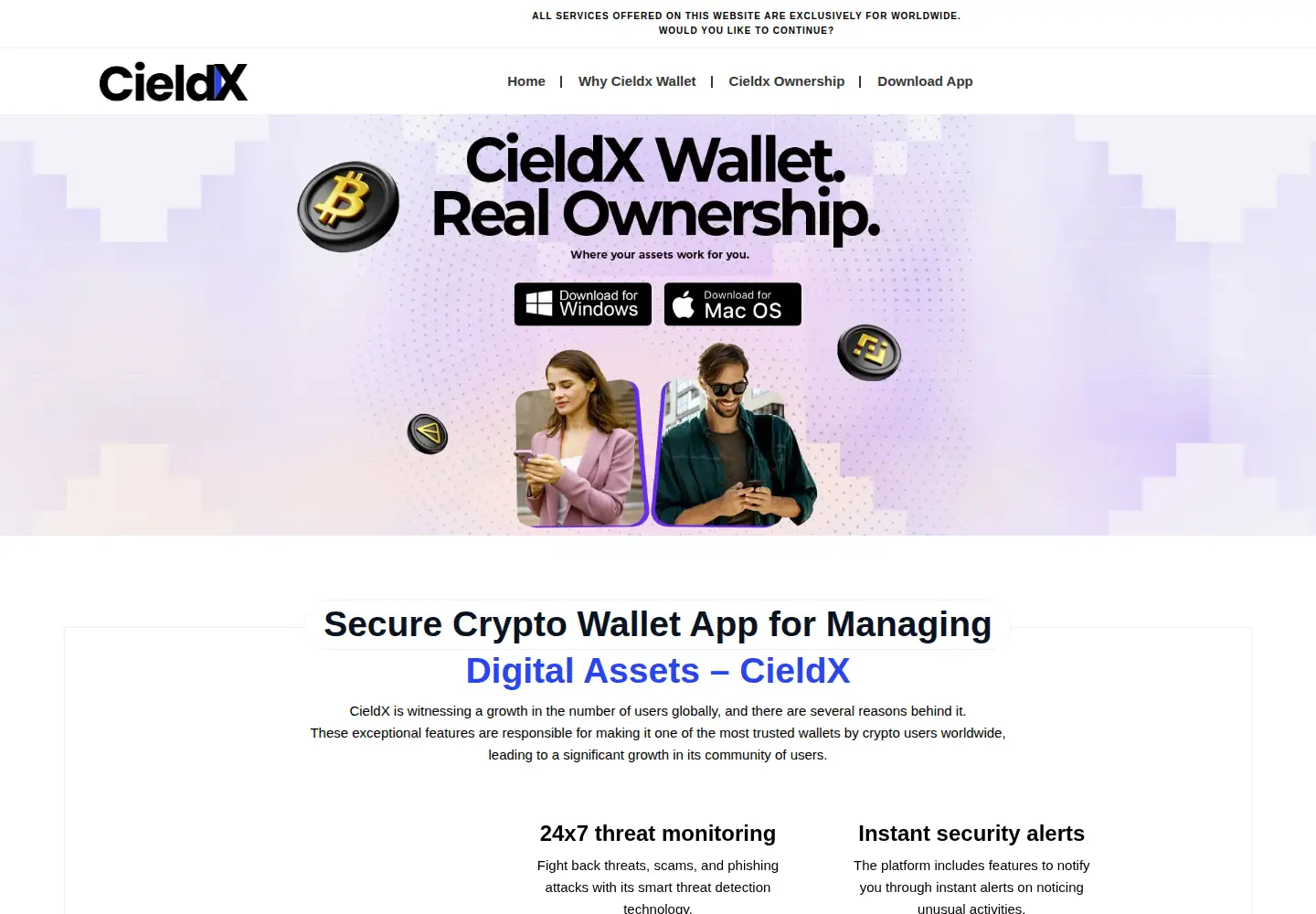 Screenshot of cieldx.com