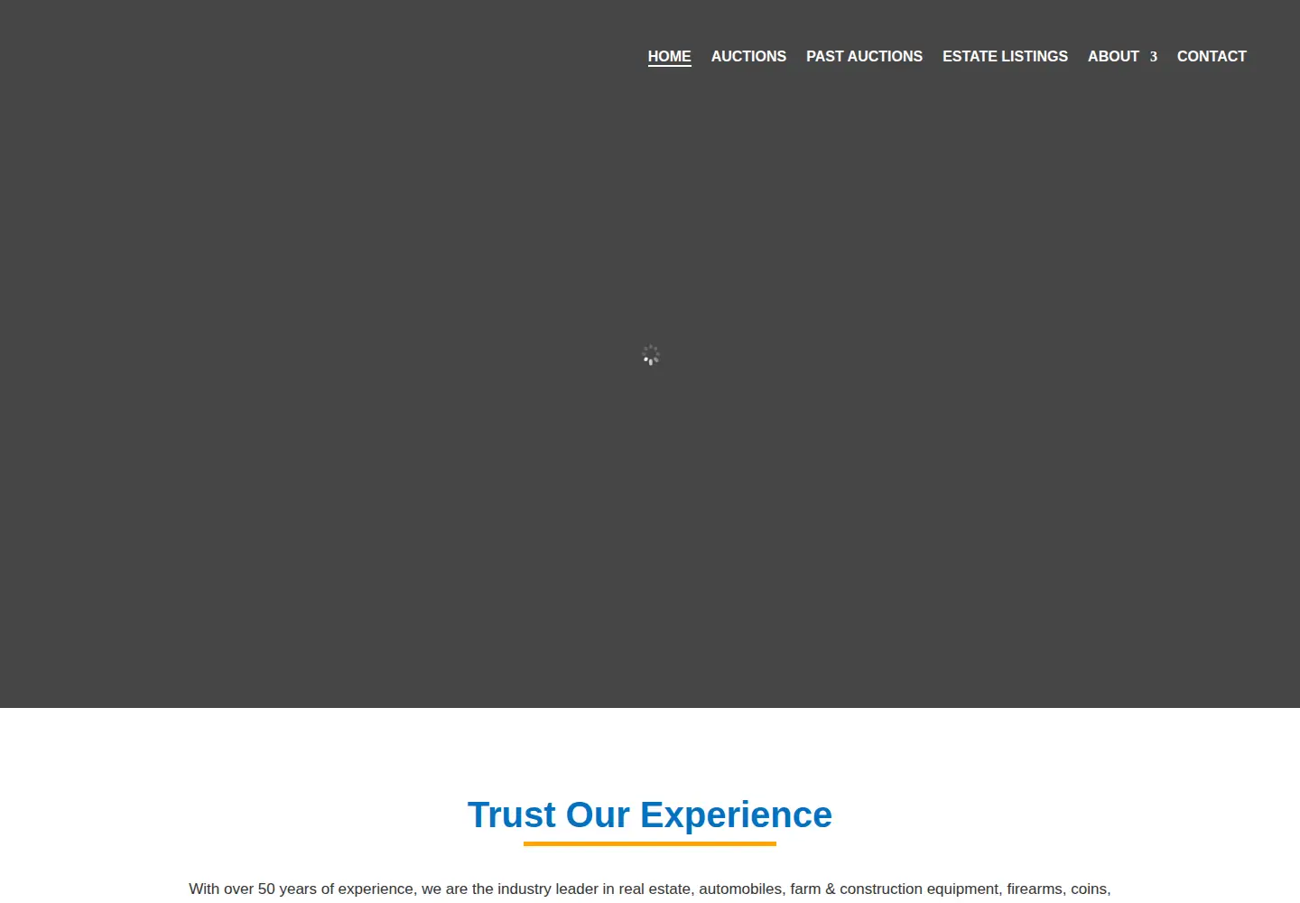 Captured homepage of powellauction.com in the current scan