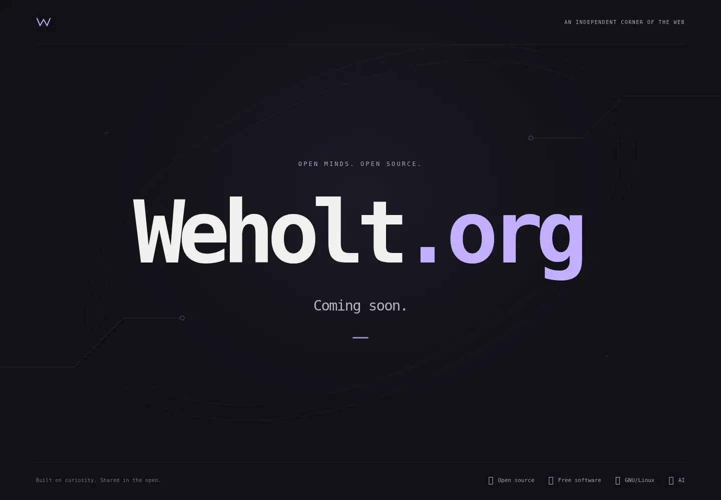 Captured homepage of weholt.org in the current scan