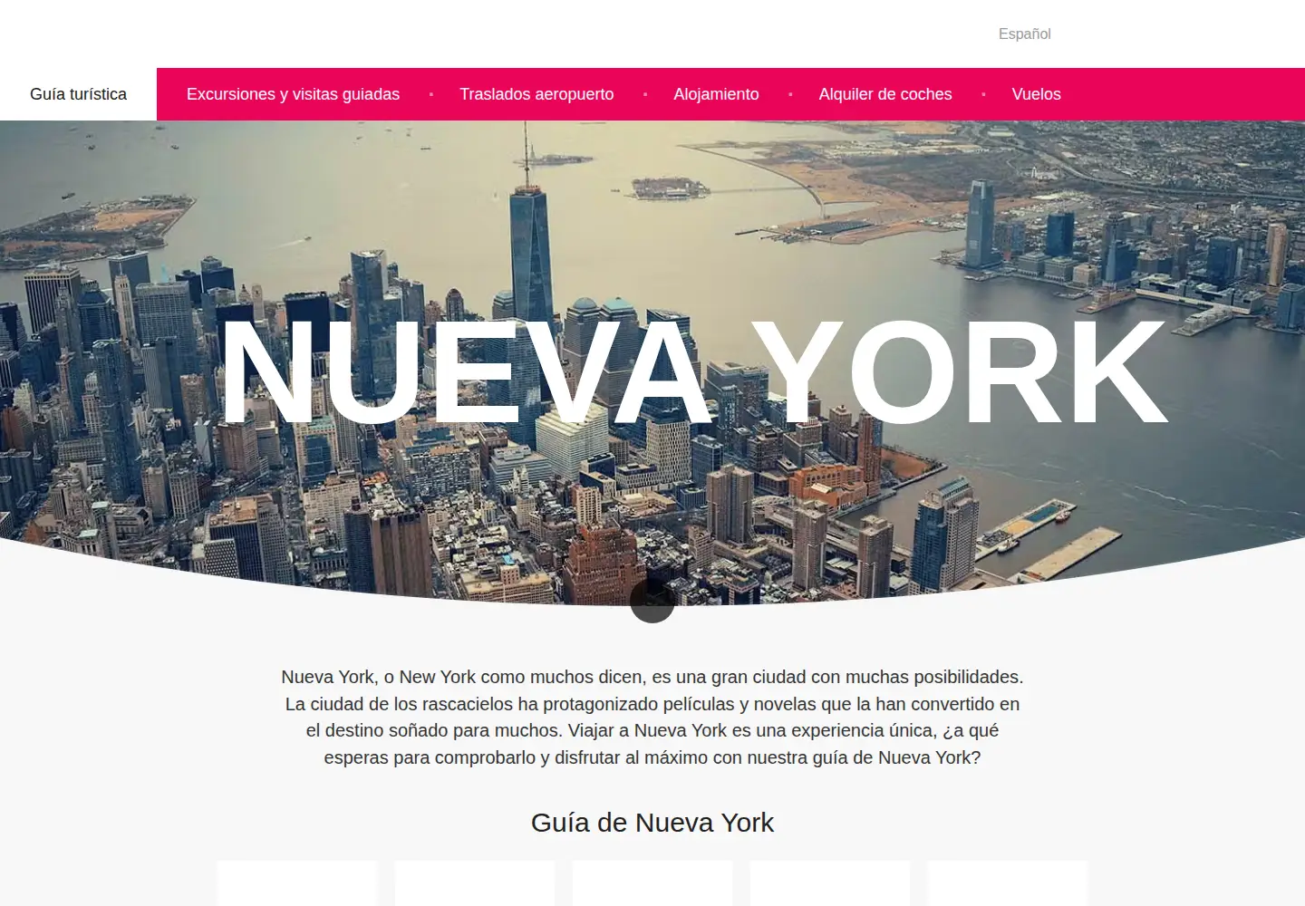 Captured homepage of nuevayork.net in the current scan