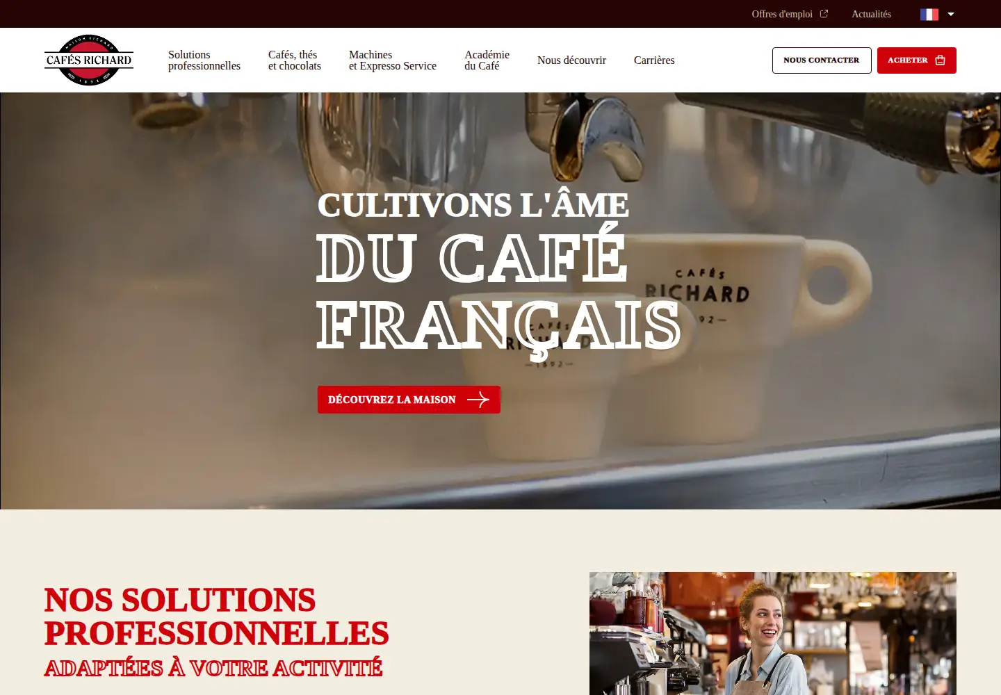 Screenshot of cafesrichard.fr