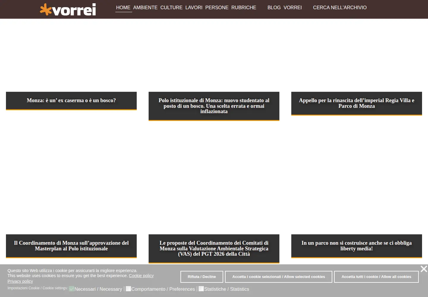 Screenshot of vorrei.org