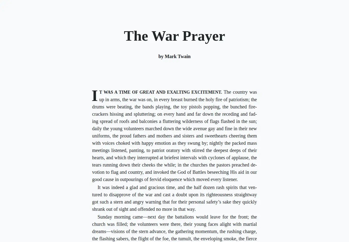 Screenshot of warprayer.org