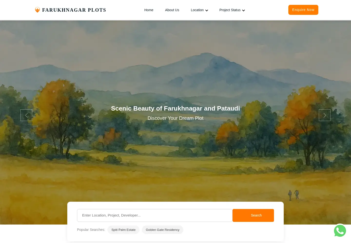 Captured homepage of farukhnagarplots.com in the current scan
