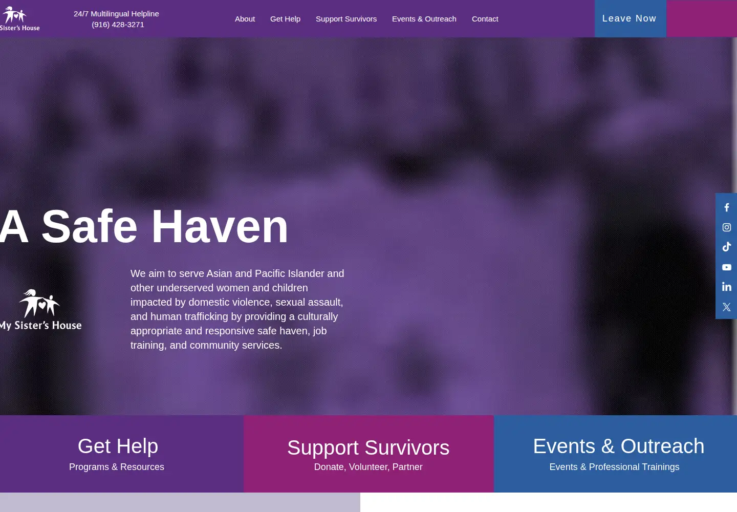 Screenshot of my-sisters-house.org
