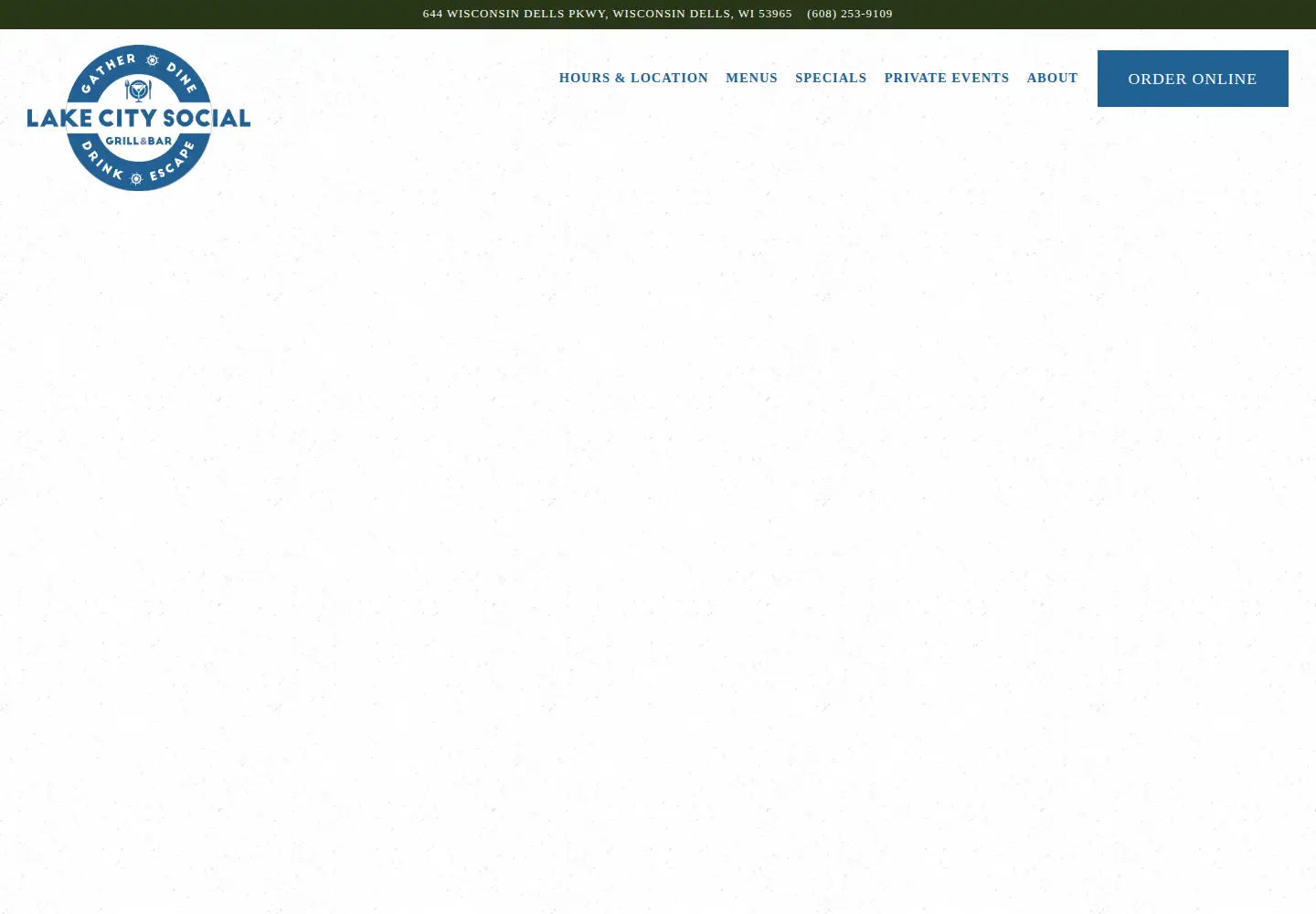 Captured homepage of lakecitysocialwi.com in the current scan