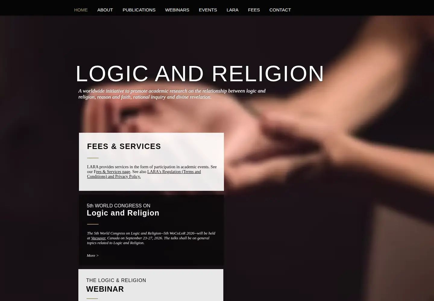 Screenshot of logicandreligion.com