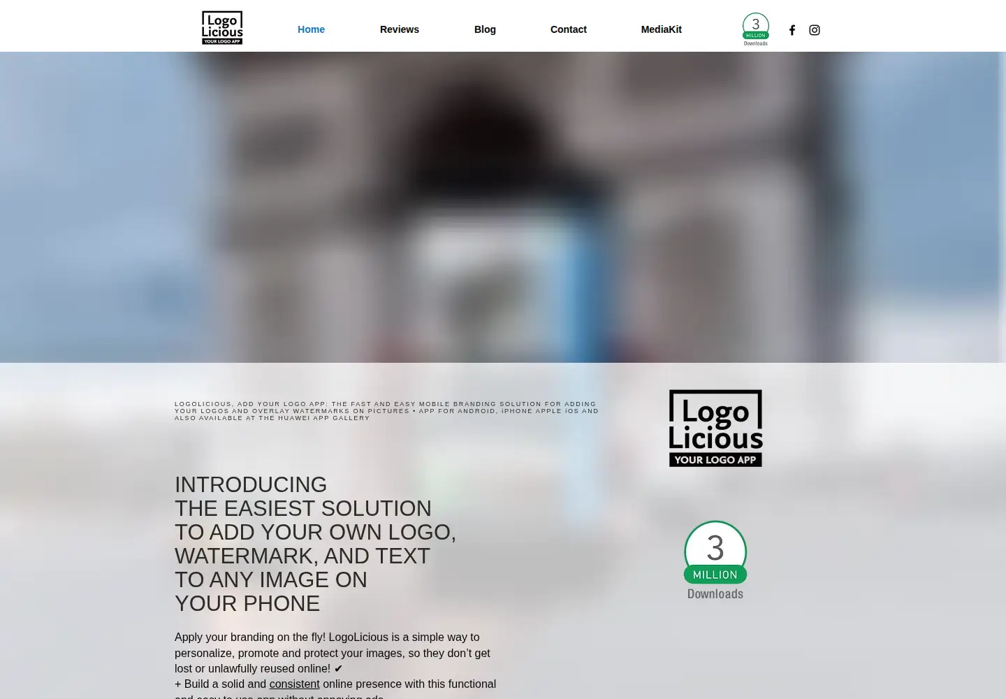 Captured homepage of addyourlogoapp.com in the current scan