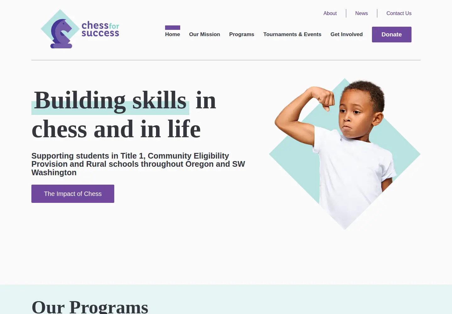 Screenshot of chessforsuccess.org